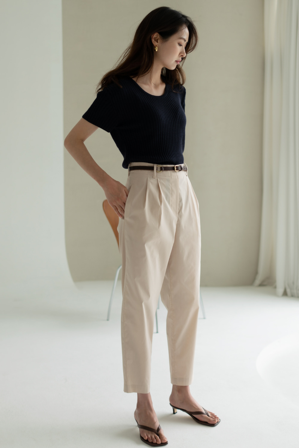 6555_SAL_Cotton Pintuck Trousers