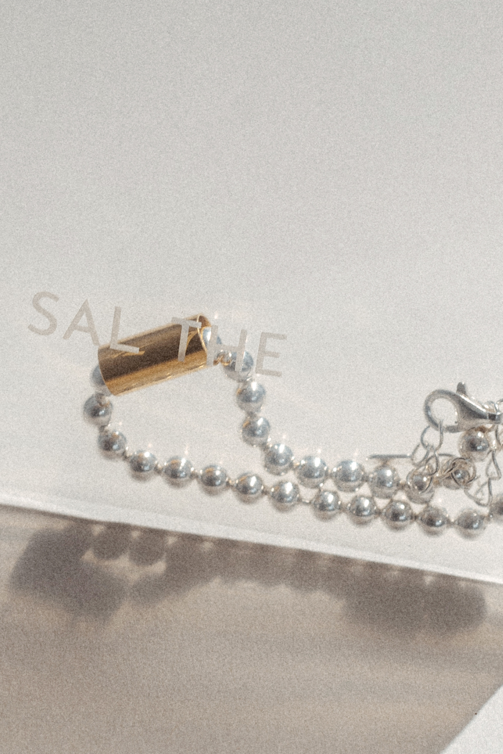 17606_Silver Ball Chain Bracelet
