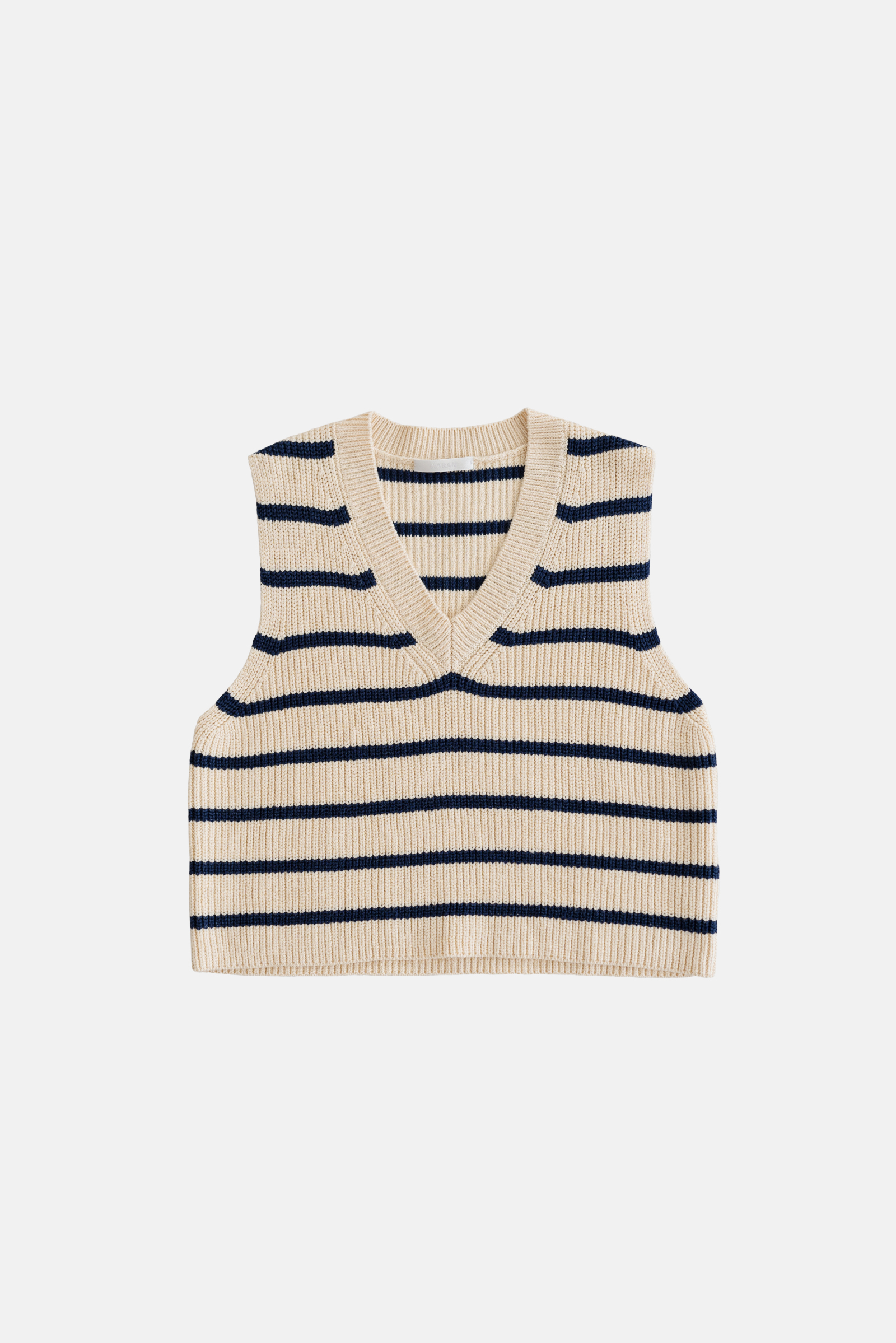 17734_Stripe Sleeveless Knit Top